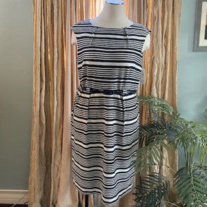 Shelby and Palmer Black and White Stripe Dress